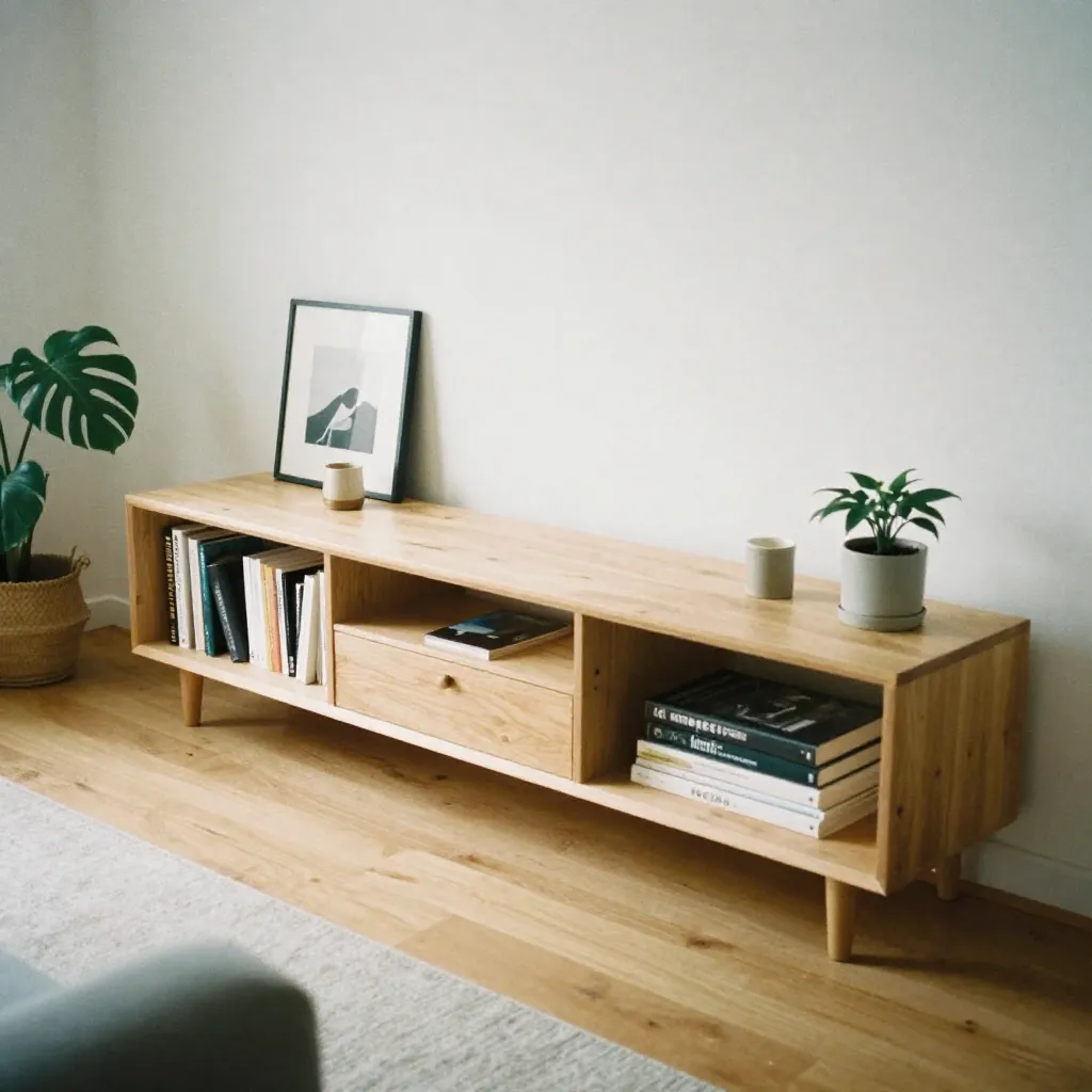 Minimalistische woonruimte met natuurlijk licht